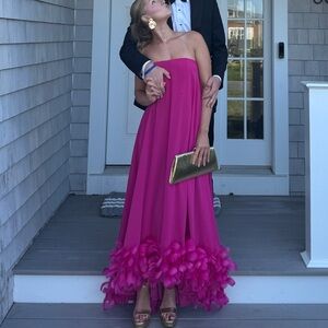 Mac Duggal Feather Flare Hem Dress size 2